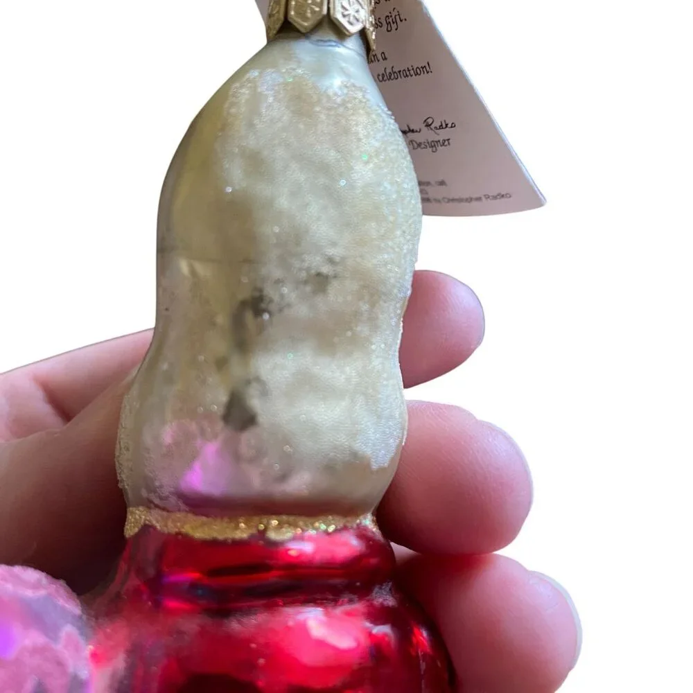 Christopher Radko Cotton‎ Tales tree ornament glass Rabbit Peter Cottontail